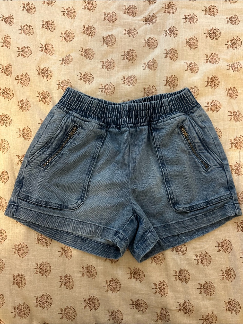 Aerie Elastic Waist Denim Shorts